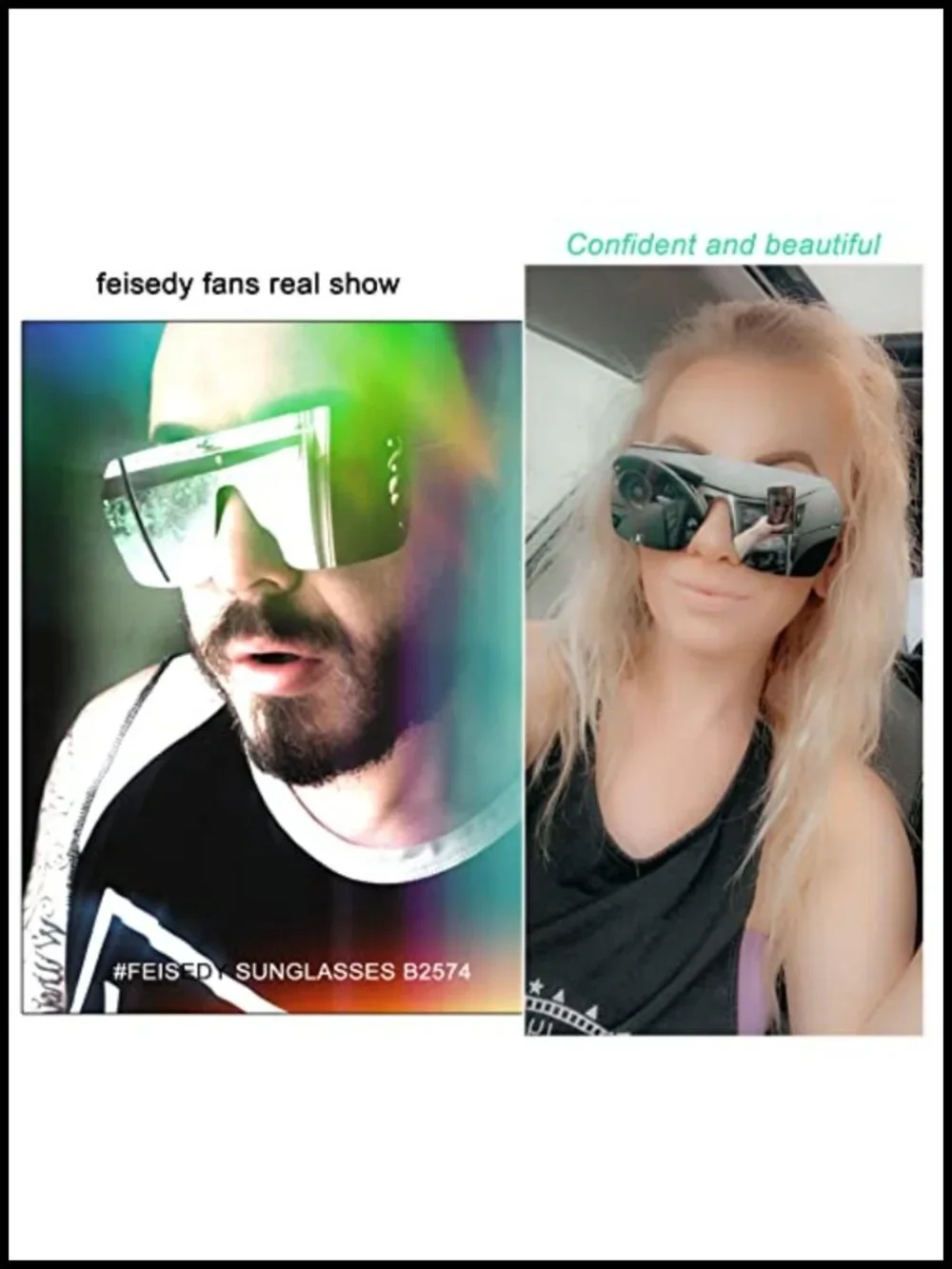 Rimless Shield Sunglasses UV400 Protection Retro Stylish Unisex